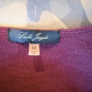 Laila Jayde Rich Plum Knit Top